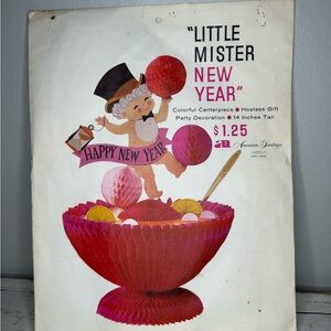 American Greetings Festive New Year Centerpiece with Pink and Red Accents